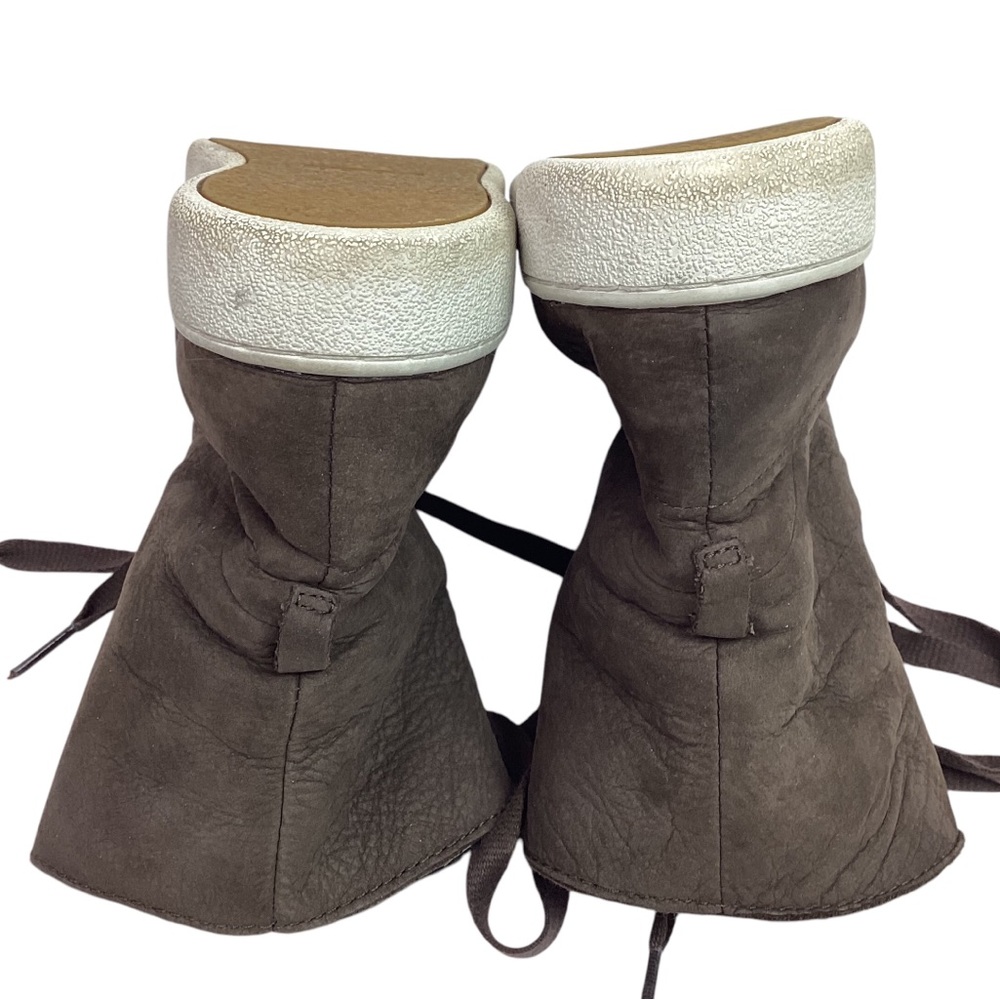 UGG Starlyn Leather Sheepskin High Top Sneakers Dark Brown - Picture 11 of 14